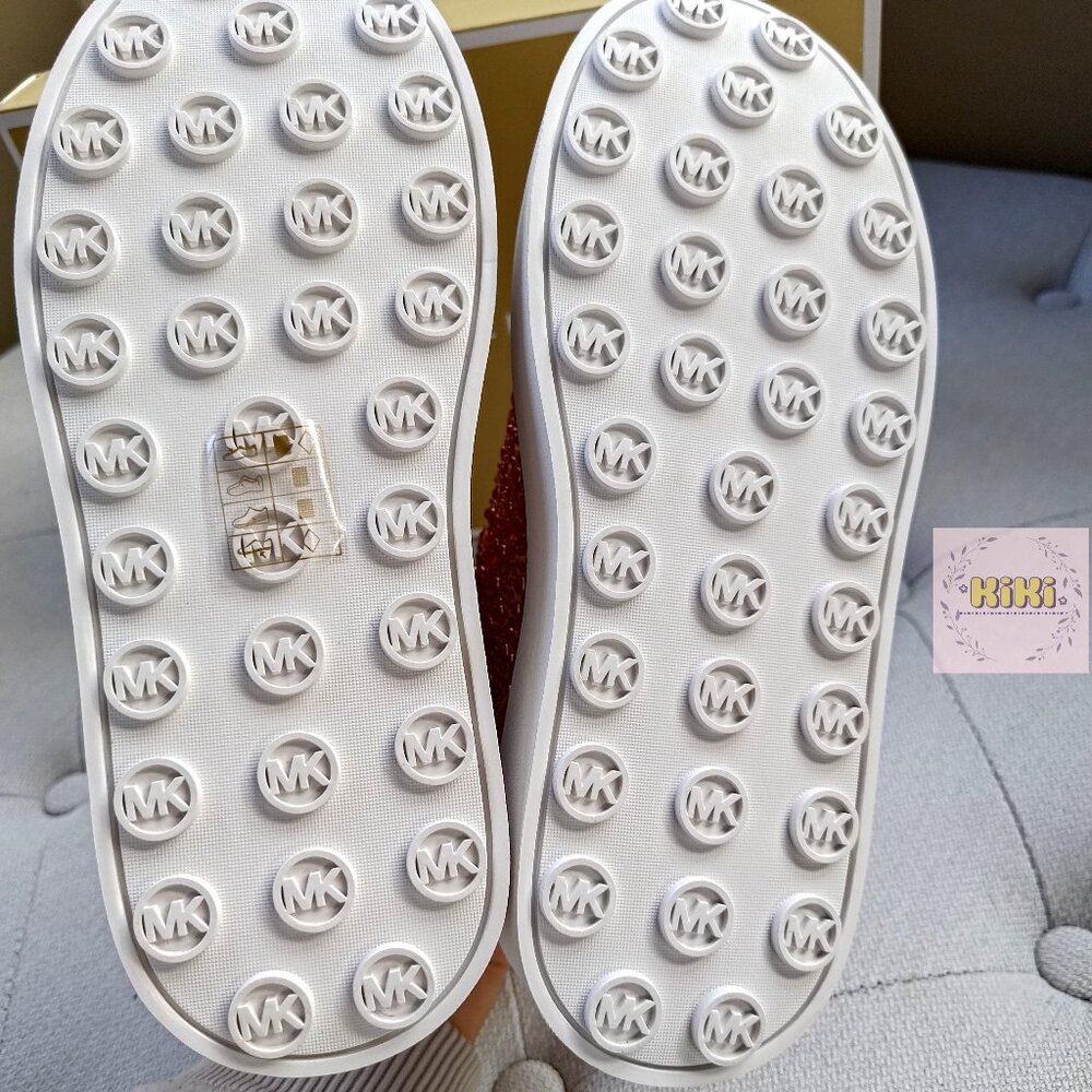 Michael Kors Romey Embellished Platform Sneaker Pink 49F5RMFS1S - Picture 15 of 15
